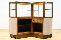 L-shaped glass display case BB3428