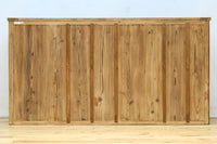 稀少‼︎ 温かみのある木地色に引き出しを上下に備えたレトロオークガラスケース　BB3450