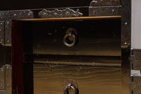 極上‼︎ 縁起の良い絵柄の装飾金具で華やかに飾られた庄内六丁曳き衣裳箪笥　BB3454