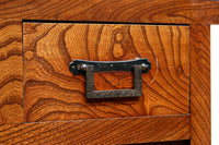 稀少!!流れる杢目に端然と並ぶ縦桟が美しい小千谷水屋箪笥　BB3514
