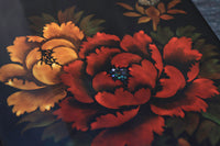 鮮やかなお花の絵柄が艶やかな書道具セット　DC3741　