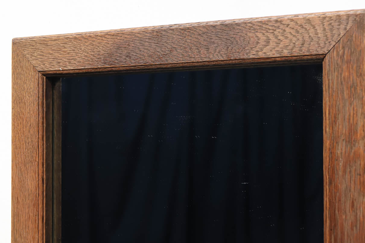 大型サイズ!!　穏やかな杢目の木枠で纏めた壁掛け鏡　DC3781