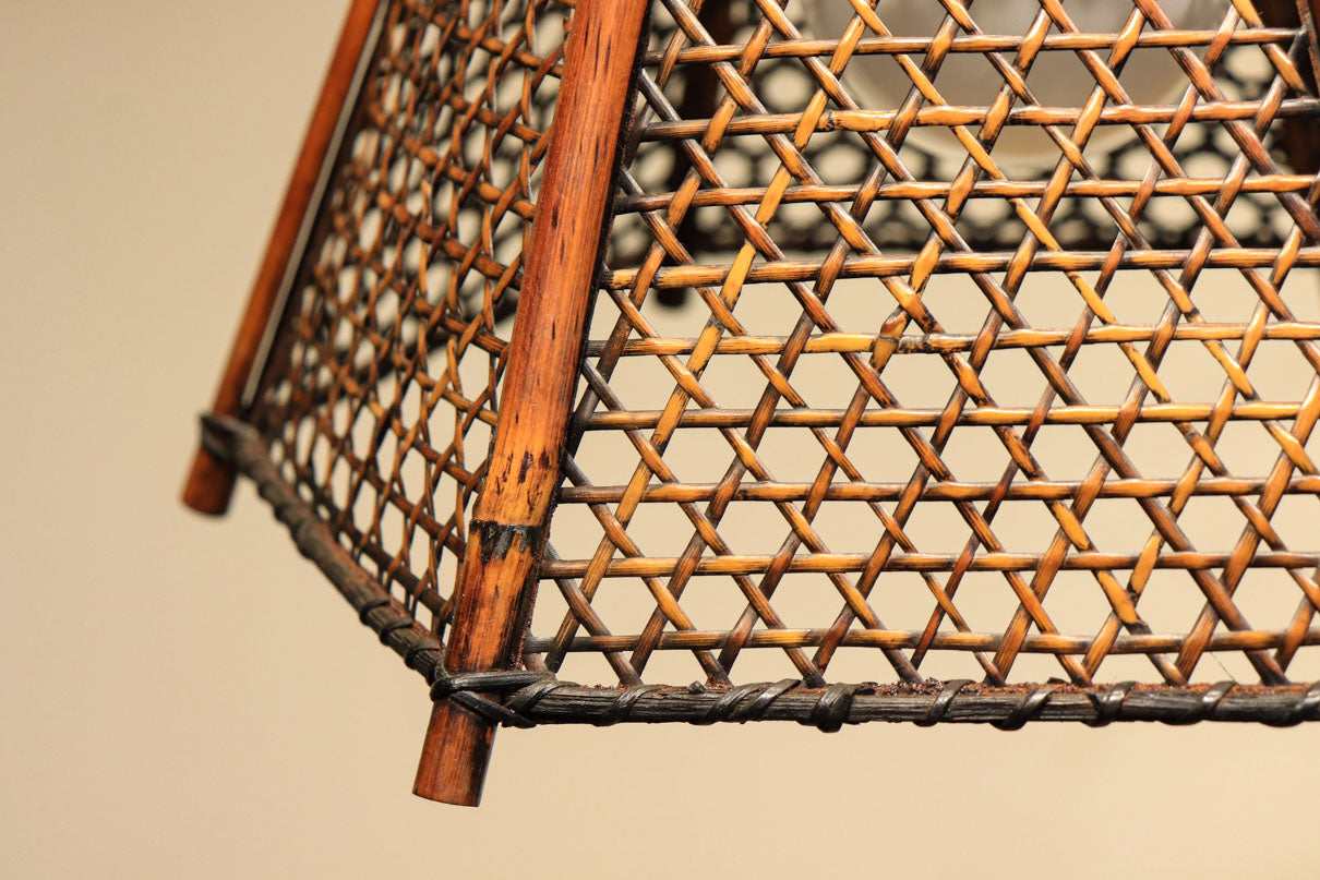 竹編みの笠で風情溢れる小さな電笠　DC3791　在庫2個