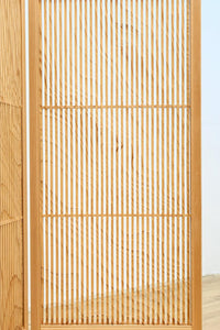 綺麗な杢目模様を作る格子造りの四つ折り衝立　DC8478