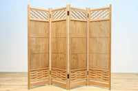 綺麗な杢目模様を作る格子造りの四つ折り衝立　DC8478