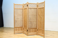 綺麗な杢目模様を作る格子造りの四つ折り衝立　DC8478