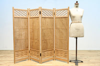 綺麗な杢目模様を作る格子造りの四つ折り衝立　DC8478