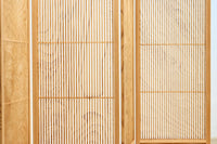 綺麗な杢目模様を作る格子造りの四つ折り衝立　DC8478