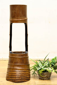 風情溢れる大きな竹筒の花器　DC4197