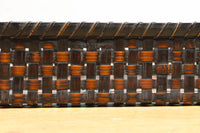 時代の風合いと味わいある長方形の竹編みカゴ　DC4608