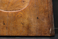 珍品!!杢目が映える立体的な木彫りの壁掛け飾り　DC4616