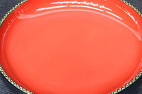 鮮やかな朱色が美しい輪島塗の菓子鉢　DC4653