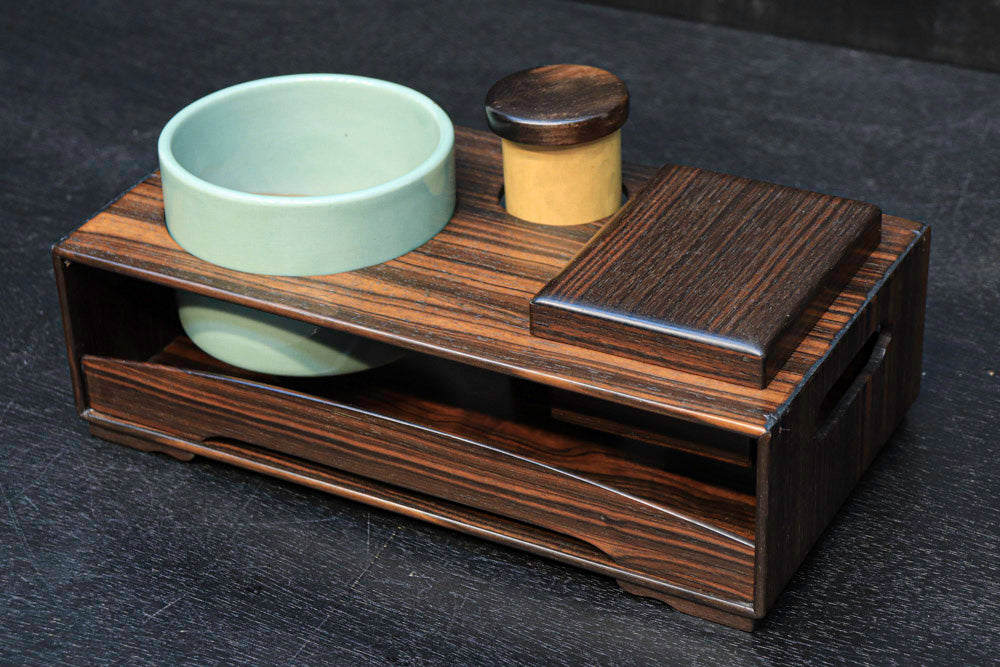 杢目を活かした風情溢れるたばこ盆セット DC4689 在庫1組 – 古福庵