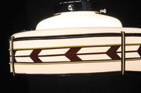 洗練された矢羽帯装飾で趣きのある電笠　DC4697