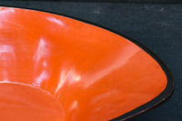 朱の色合いで格調ある雫型のこね鉢　DC4772