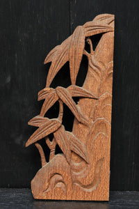 竹の絵柄を施した彫刻板セット　DC4867ab　在庫2枚一組
