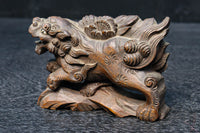 躍動感あふれる唐獅子牡丹の彫刻飾り　DC4868ab　在庫(a:1 b:1)個