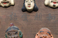 表情豊かな七福神が並ぶ壁飾り　DC5379