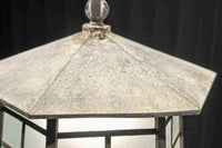六角屋根の風情漂うスリガラス入り大型吊り灯籠　DC5526