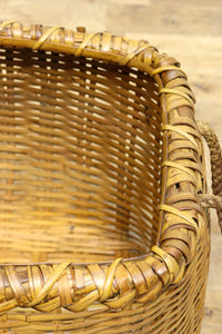 Round bamboo woven square basket DC5677