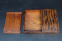 DC7458　艶やかな味わいある模様が素敵な木箱　