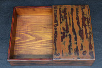 DC7458　艶やかな味わいある模様が素敵な木箱　