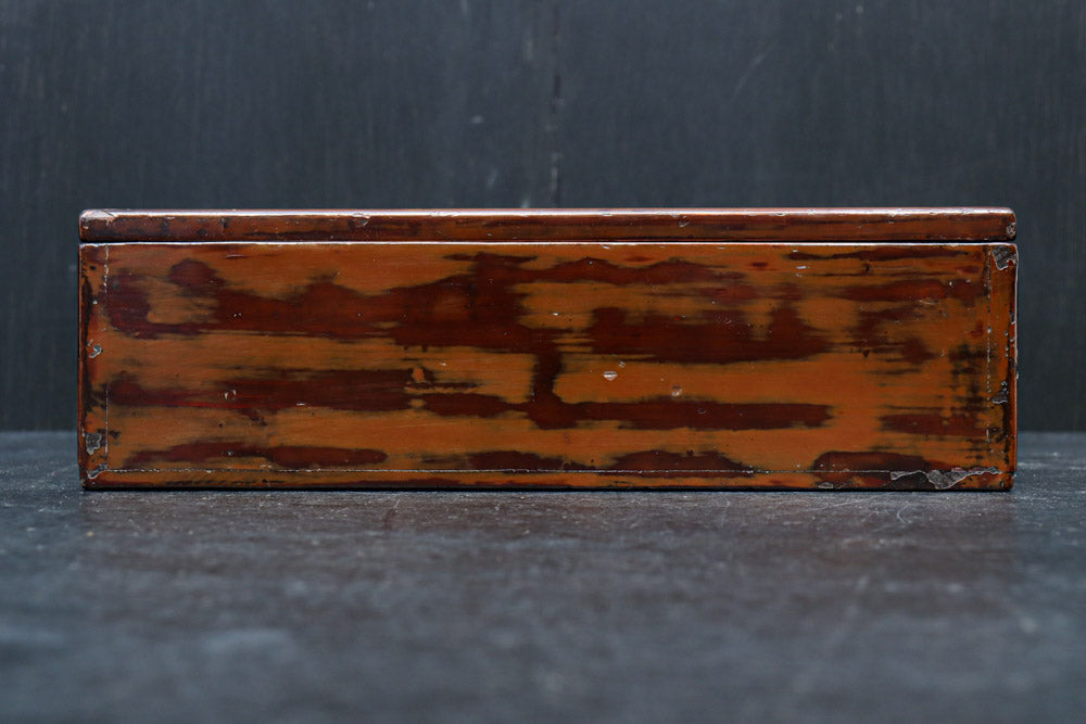 DC7458　艶やかな味わいある模様が素敵な木箱　