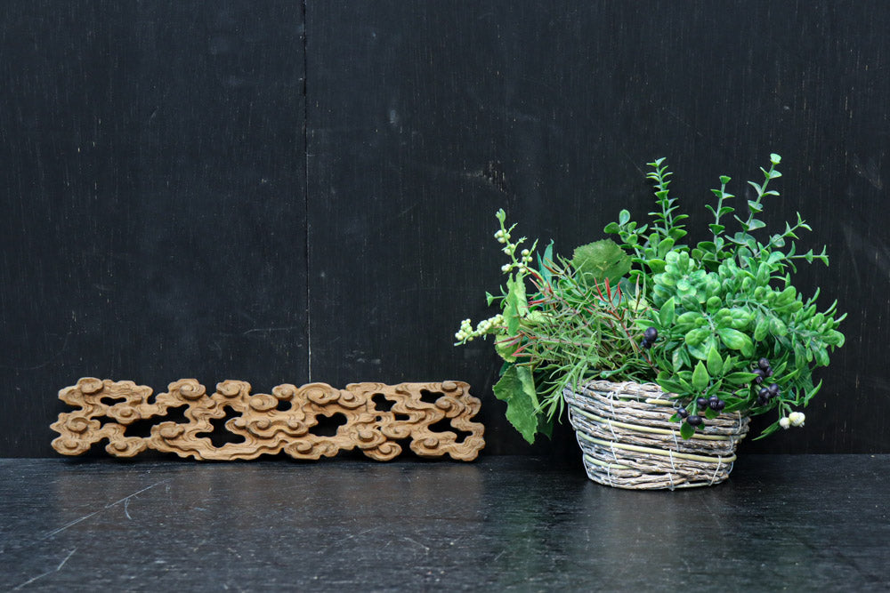 紫檀 雲鶴 細密彫刻 小皿 五枚(K-A719) 賞美堂 錦雲母あめ軸瓢箪型小皿揃（5客）得トクセール