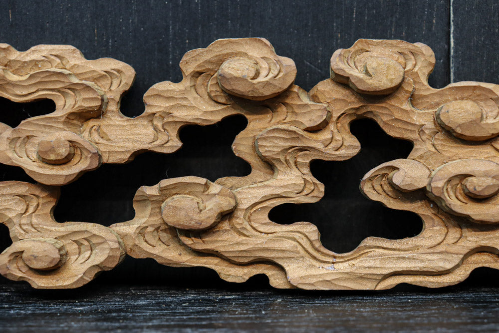 文玩堂：熱振寺原装・微細カット深彫り鬼面ビーズ 風の流れを感じられる雲を描いた小型彫刻飾り DC7496 – 古福庵