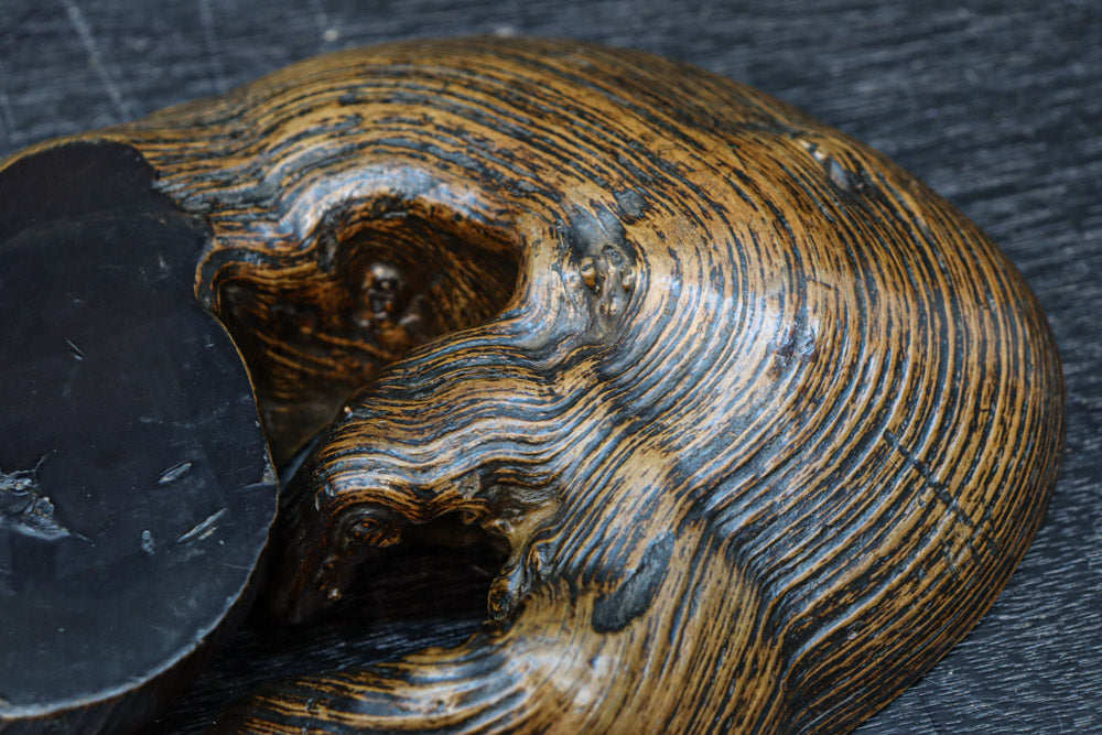 自然の雰囲気を活かした切り株の置台　DC7604