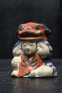 味わい深い色彩の小さな獅子舞の土人形 DC7750 – 古福庵 [ KOFUKUAN