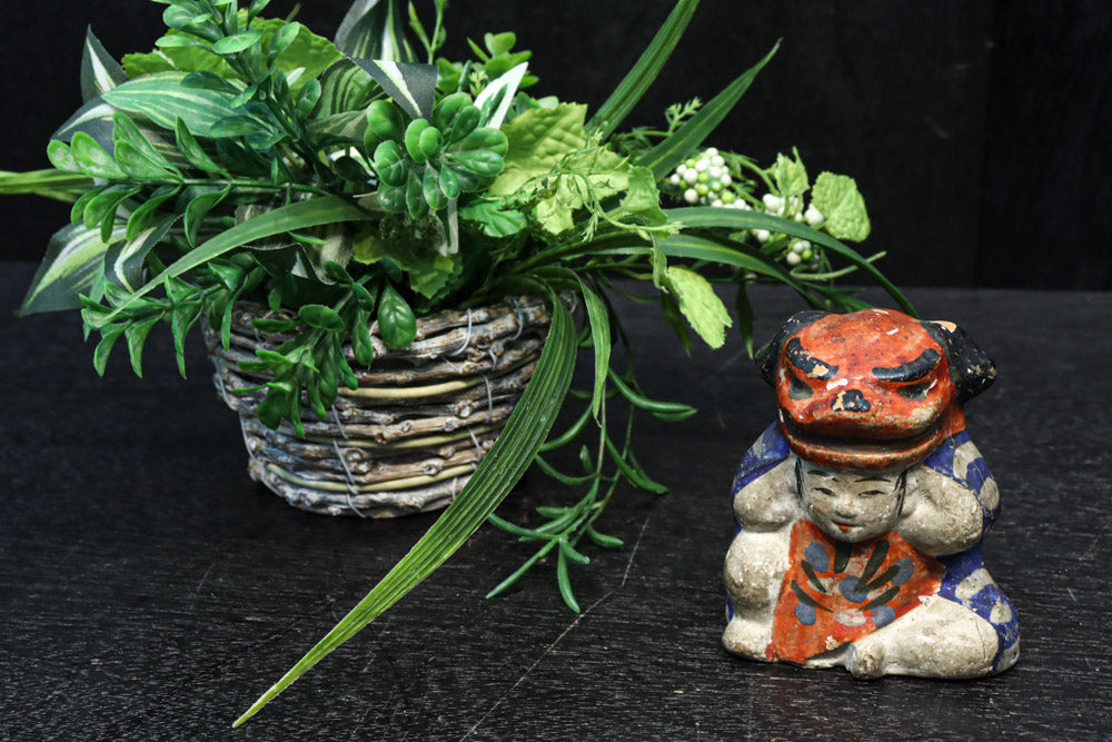 土人形 小さな 獅子 古道具 民芸 アンティーク 土人形 小さな 獅子 古道具 民芸 アンティーク