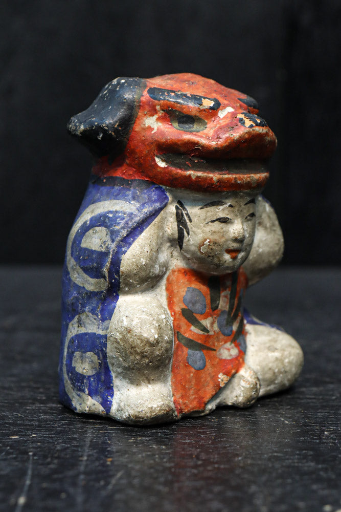 本翡翠 大振獅子置物装身具 幅約9㎝299g 東Y7-0403☆2Fタエチ 本翡翠