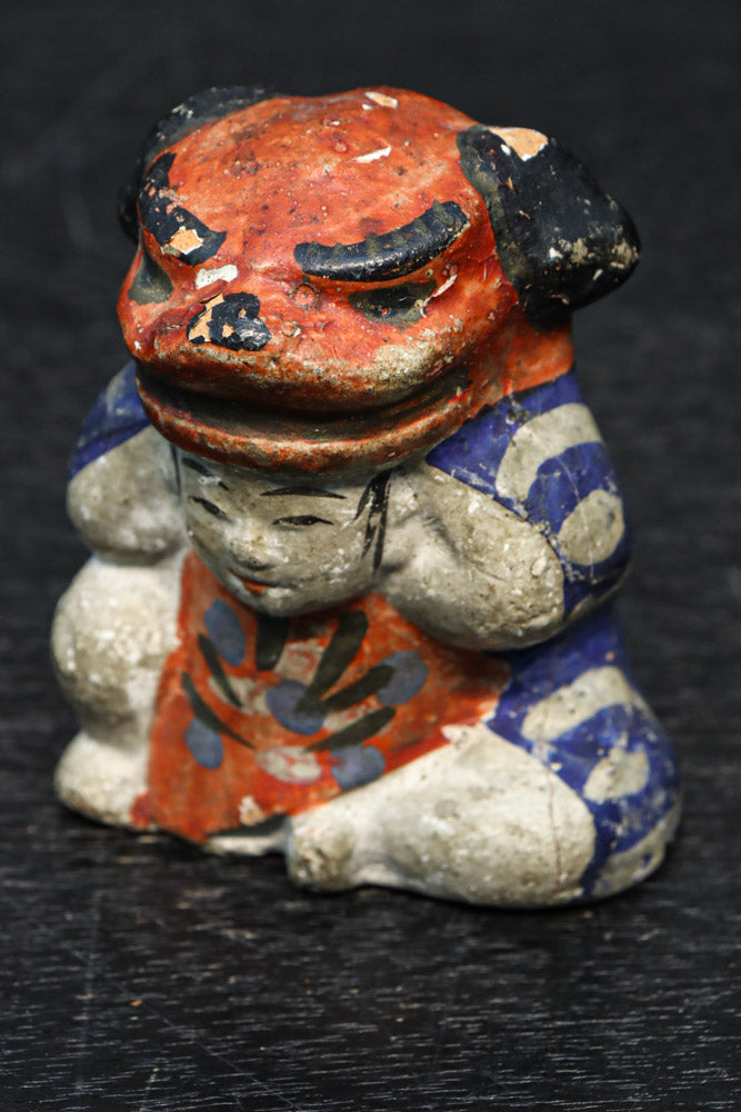 味わい深い色彩の小さな獅子舞の土人形 DC7750 – 古福庵 [ KOFUKUAN