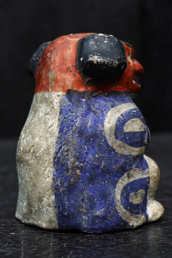 ファンキーな色 土人形 獅子と狛犬 郷土人形 民芸 古道具 アンティーク ファンキーな色 土人形 獅子と狛犬 郷土人形 民芸 古道具