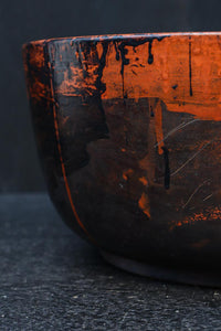 漆の味わいが時代を感じさせる鉢　DC7754