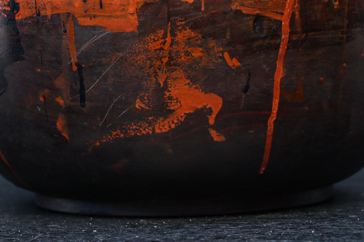 漆の味わいが時代を感じさせる鉢　DC7754