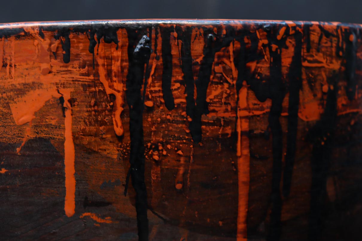 漆の味わいが時代を感じさせる鉢　DC7754