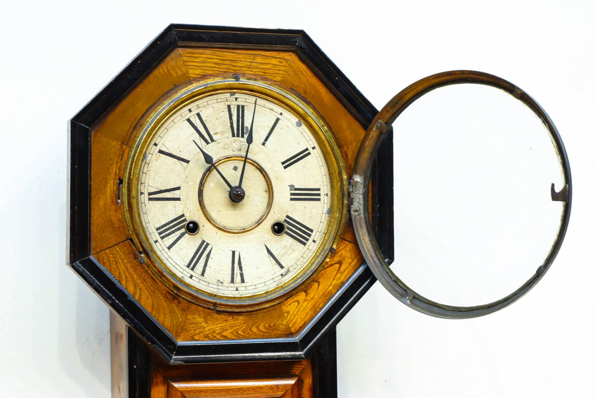 DC7839 ツートンカラーの色使いで上質感漂う振り子時計 【不動】 – 古