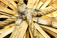 レトロな雰囲気ある竹編みの吊り丸カゴ　DC7843