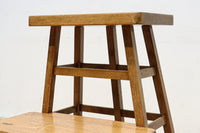 やぐら組みが見事な木地色の庄内踏み台　DC7852