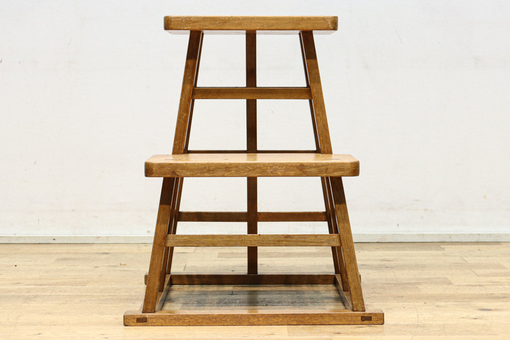 やぐら組みが見事な木地色の庄内踏み台　DC7852