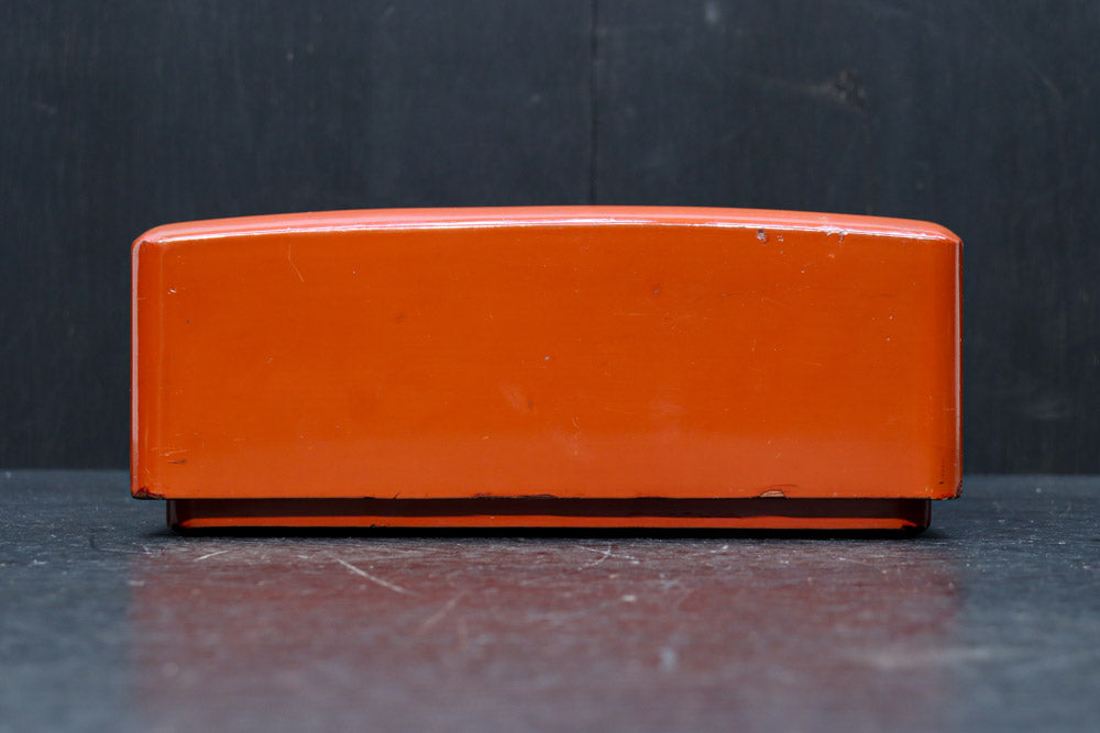 見事な蒔絵の朱漆の小箱　DC7857