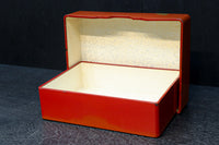 見事な蒔絵の朱漆の小箱　DC7857