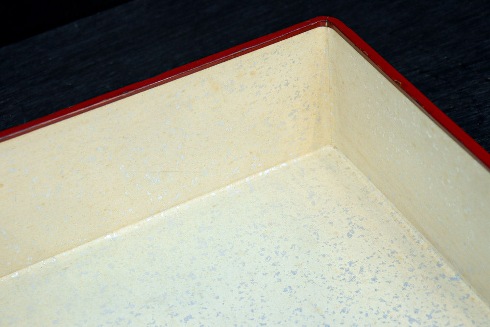 見事な蒔絵の朱漆の小箱　DC7857