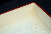 見事な蒔絵の朱漆の小箱　DC7857