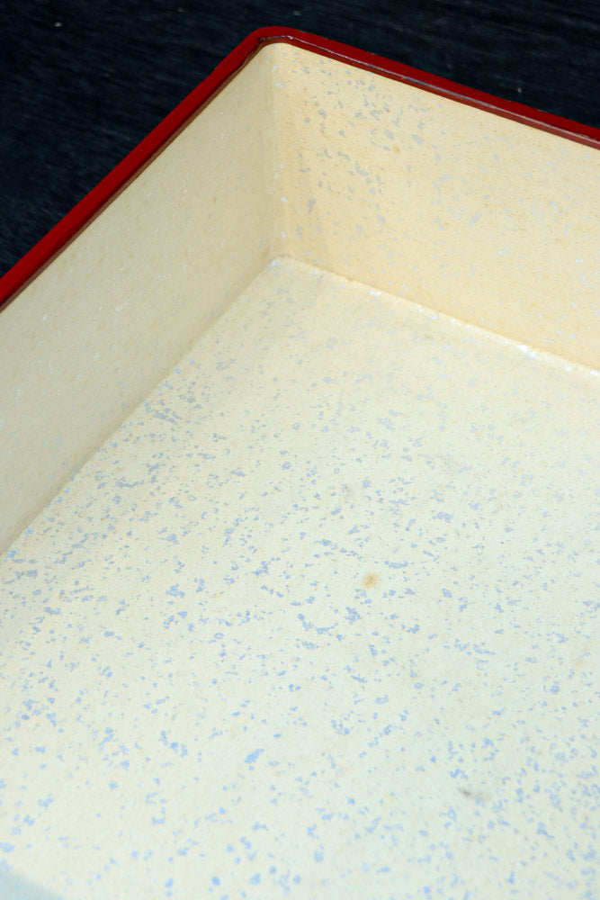 見事な蒔絵の朱漆の小箱　DC7857