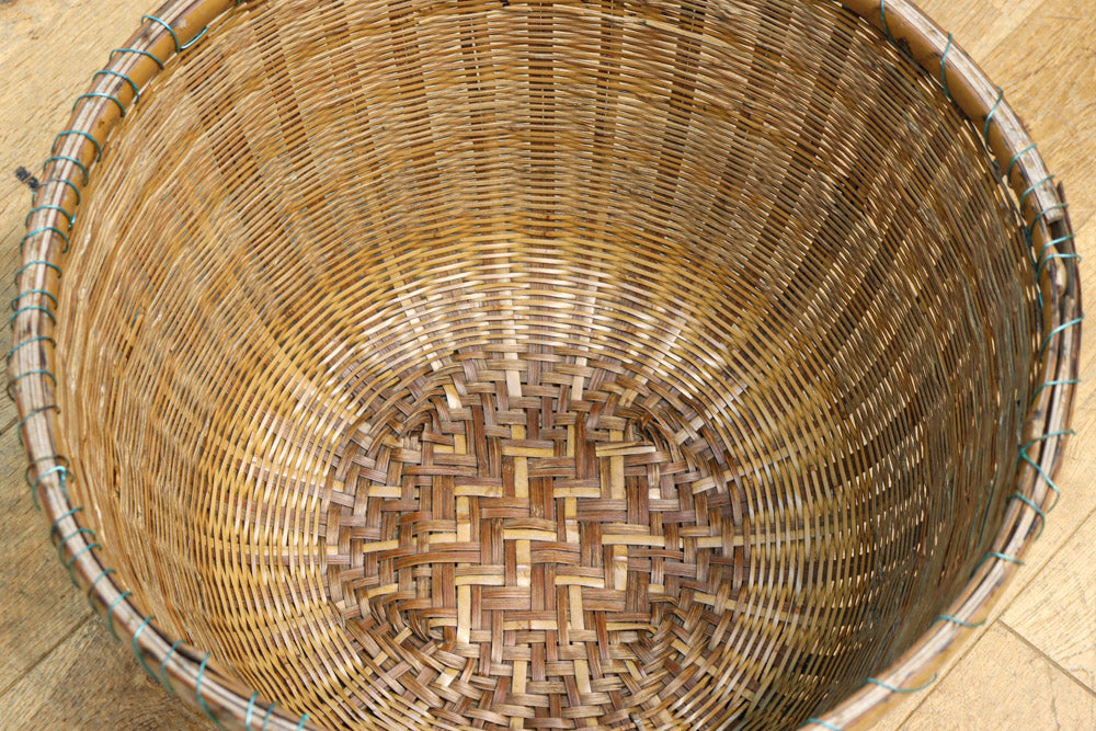 中型サイズ!! 丸みを帯びた優しいシルエットの丸カゴ　DC7862