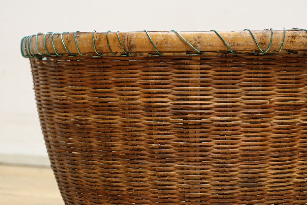 中型サイズ!! 丸みを帯びた優しいシルエットの丸カゴ　DC7862