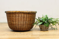 中型サイズ!! 丸みを帯びた優しいシルエットの丸カゴ　DC7862